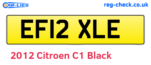 Black 2012 Citroen C1 (EF12XLE)
