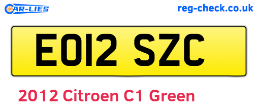 Green 2012 Citroen C1 (EO12SZC)