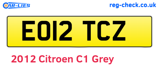 Grey 2012 Citroen C1 (EO12TCZ)