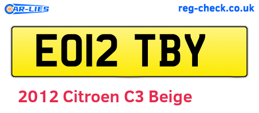 Beige 2012 Citroen C3 (EO12TBY)