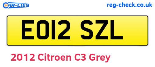 Grey 2012 Citroen C3 (EO12SZL)