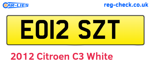 White 2012 Citroen C3 (EO12SZT)