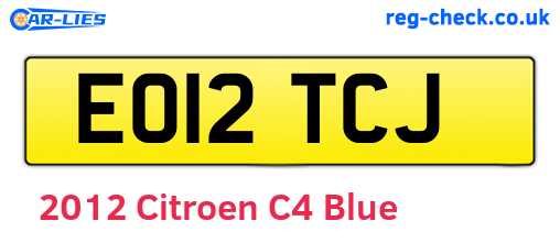 Blue 2012 Citroen C4 (EO12TCJ)