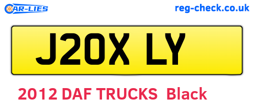 J20XLY are the vehicle registration plates.