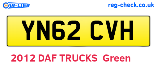 YN62CVH are the vehicle registration plates.