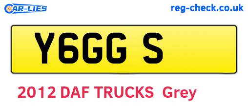 Y6GGS are the vehicle registration plates.