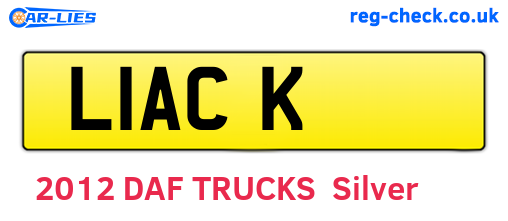 L1ACK are the vehicle registration plates.