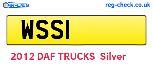 WSS1 are the vehicle registration plates.