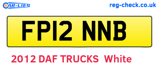 FP12NNB are the vehicle registration plates.