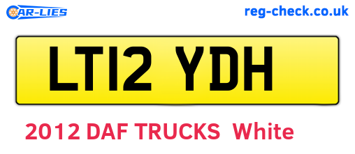 LT12YDH are the vehicle registration plates.