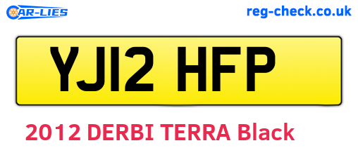 YJ12HFP are the vehicle registration plates.