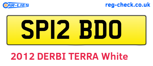 SP12BDO are the vehicle registration plates.