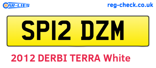 SP12DZM are the vehicle registration plates.