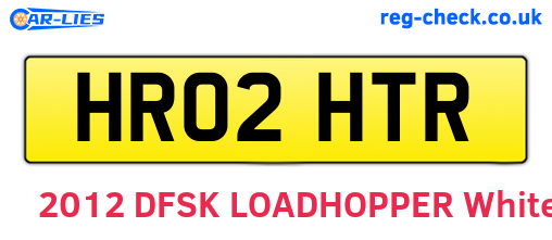 HR02HTR are the vehicle registration plates.