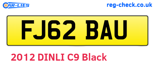 FJ62BAU are the vehicle registration plates.