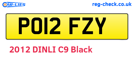 PO12FZY are the vehicle registration plates.
