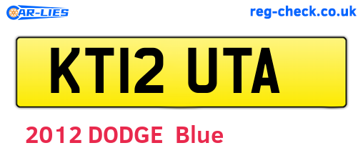 KT12UTA are the vehicle registration plates.