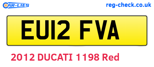 EU12FVA are the vehicle registration plates.