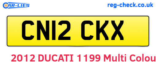 CN12CKX are the vehicle registration plates.