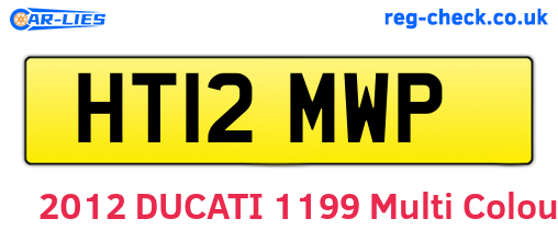 HT12MWP are the vehicle registration plates.