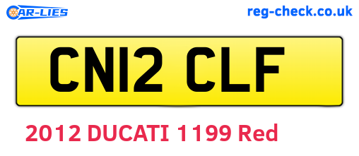 CN12CLF are the vehicle registration plates.