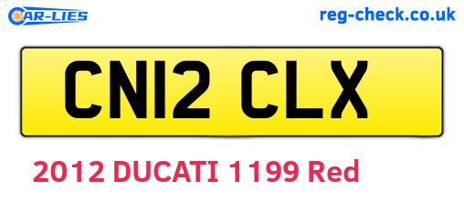 CN12CLX are the vehicle registration plates.
