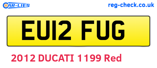 EU12FUG are the vehicle registration plates.