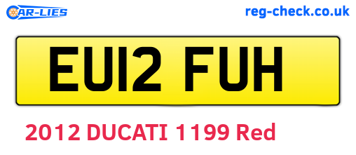 EU12FUH are the vehicle registration plates.