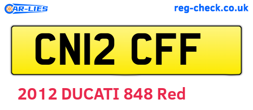 CN12CFF are the vehicle registration plates.