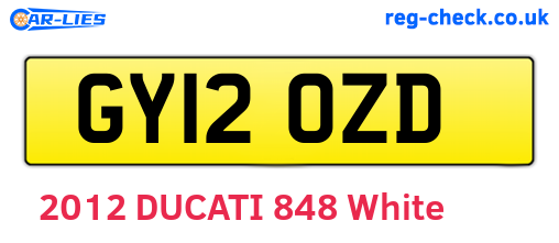 GY12OZD are the vehicle registration plates.