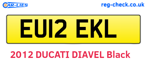 EU12EKL are the vehicle registration plates.