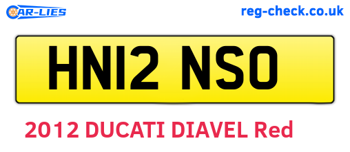 HN12NSO are the vehicle registration plates.