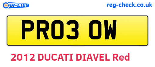 PRO30W are the vehicle registration plates.