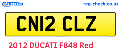 CN12CLZ are the vehicle registration plates.