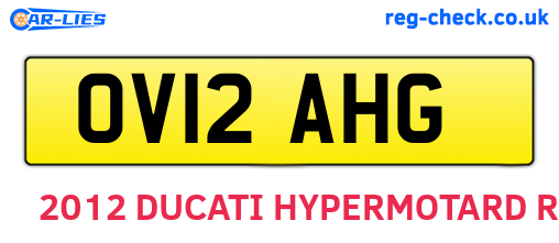 OV12AHG are the vehicle registration plates.