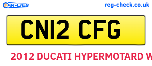 CN12CFG are the vehicle registration plates.