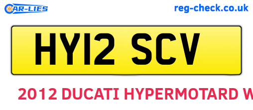 HY12SCV are the vehicle registration plates.