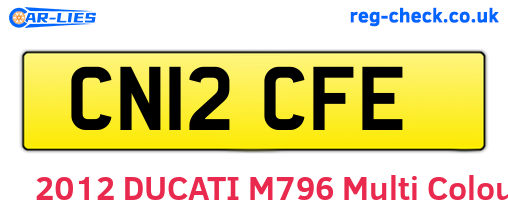 CN12CFE are the vehicle registration plates.