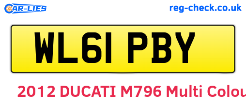 WL61PBY are the vehicle registration plates.