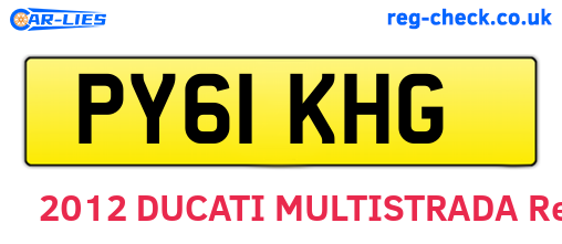 PY61KHG are the vehicle registration plates.