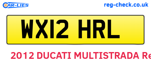 WX12HRL are the vehicle registration plates.