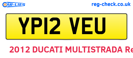 YP12VEU are the vehicle registration plates.