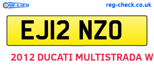 EJ12NZO are the vehicle registration plates.