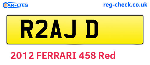 R2AJD are the vehicle registration plates.