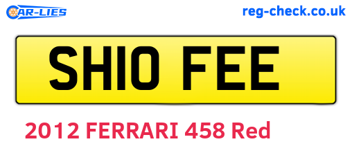 SH10FEE are the vehicle registration plates.