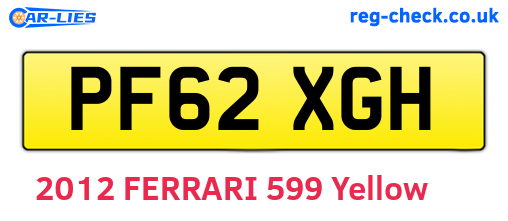 PF62XGH are the vehicle registration plates.