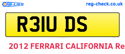 R31UDS are the vehicle registration plates.