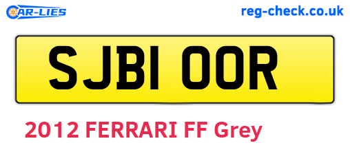 SJB100R are the vehicle registration plates.