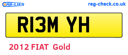 R13MYH are the vehicle registration plates.
