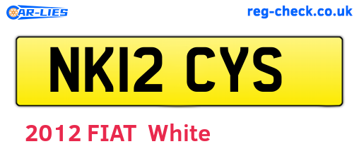 NK12CYS are the vehicle registration plates.